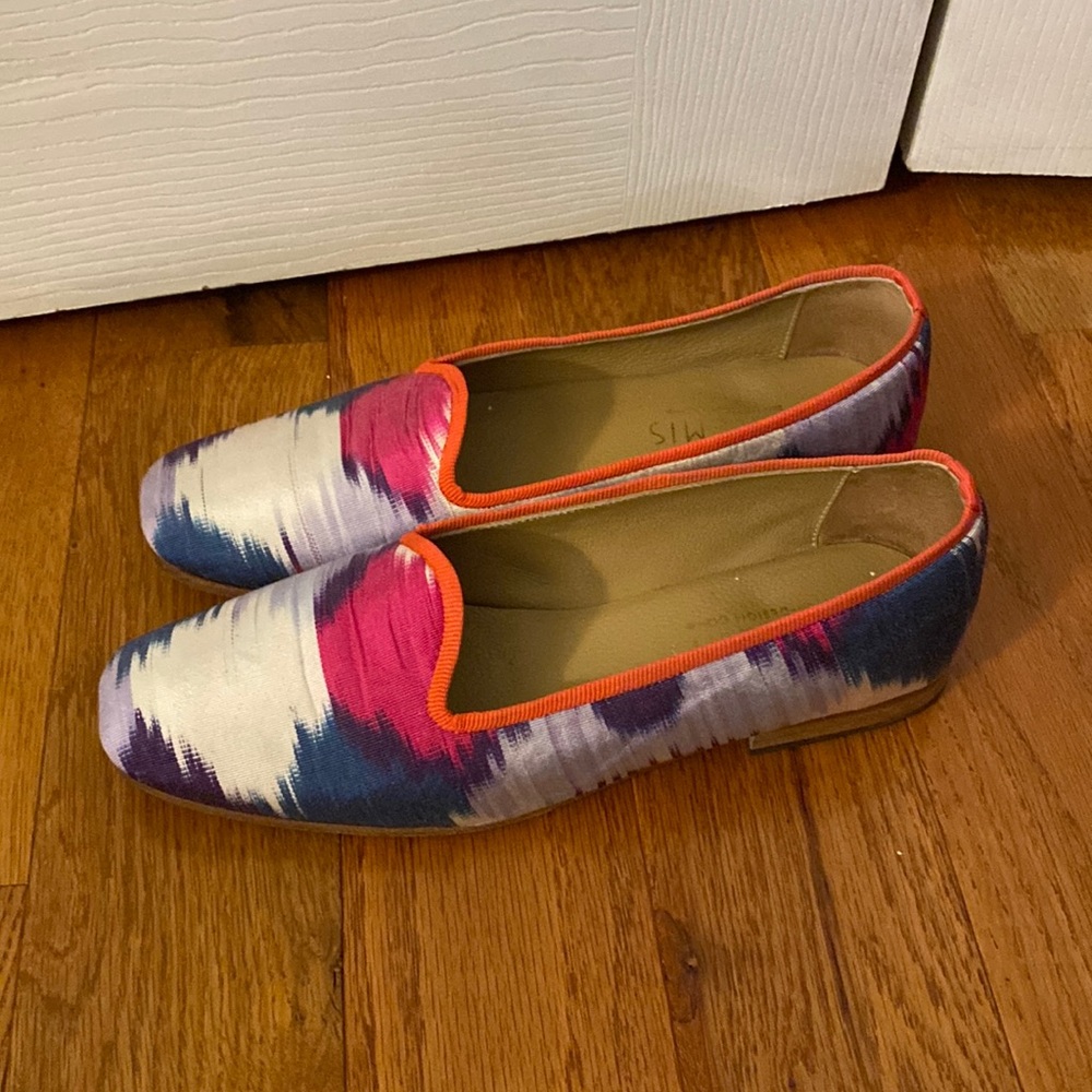 Artemis Silk and Leather Flats